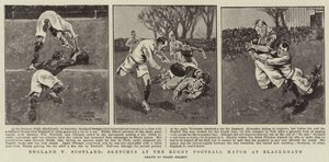 Inglaterra v Escócia, Sketches no jogo de futebol de rugby no Blackheath